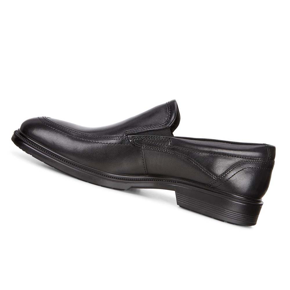 Men's Ecco Lisbon Apron Slip On Dress Shoes Black | Canada 519FDN